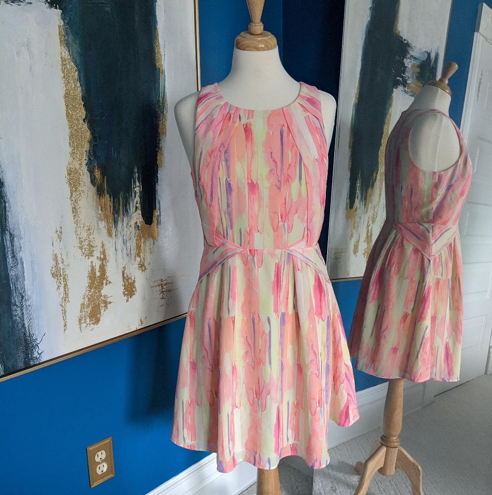 Under Skies Abstract Dress